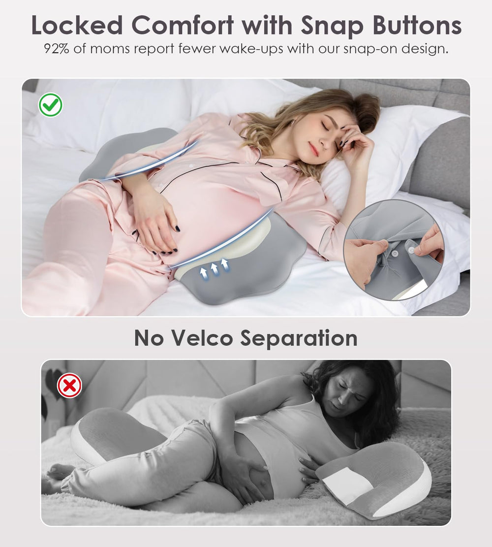 DONAMA snap-on closure keeps pillow in place overnight