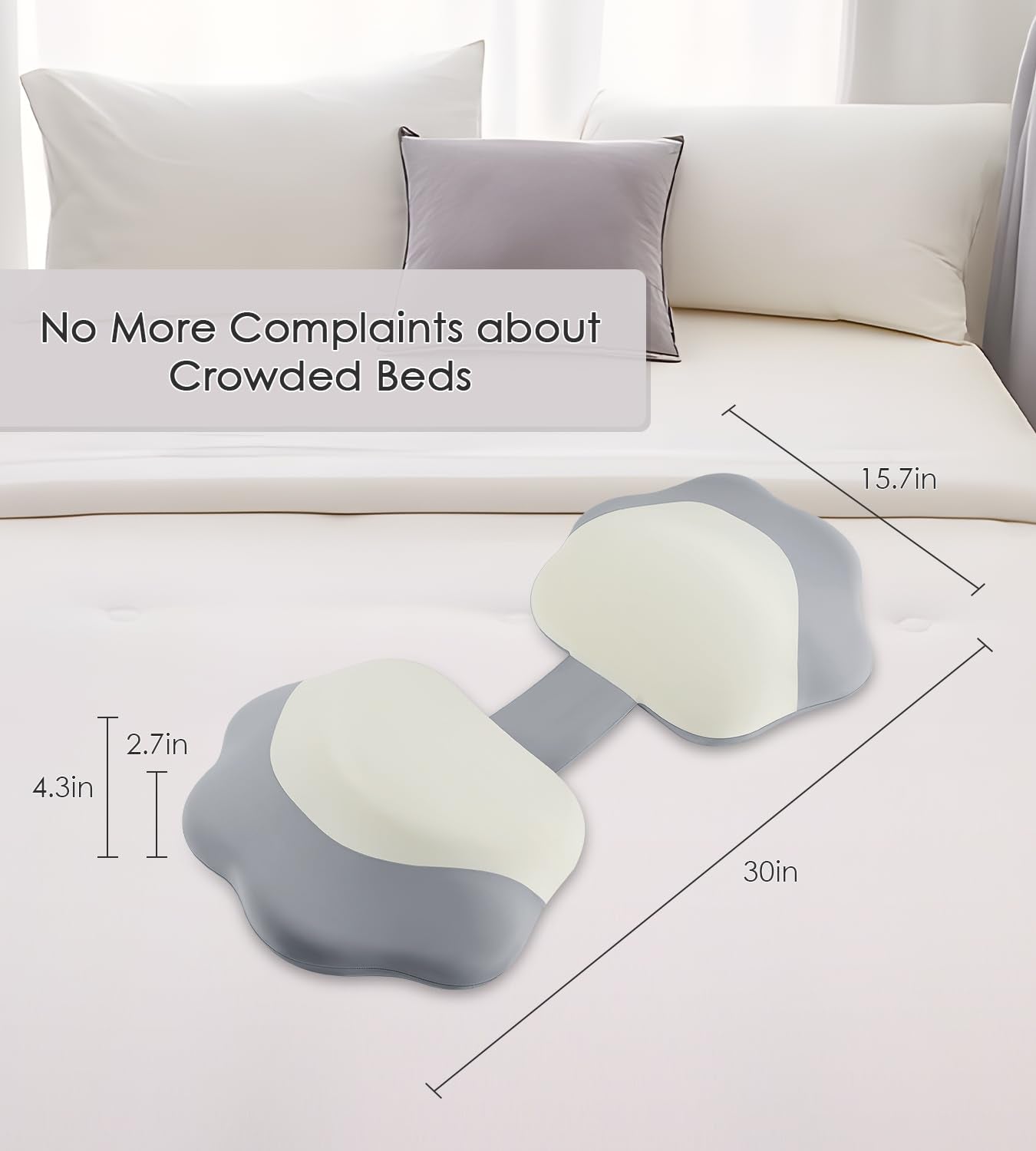 Donama pregnancy pillow W-shape design supports spine and reduces wake-ups.