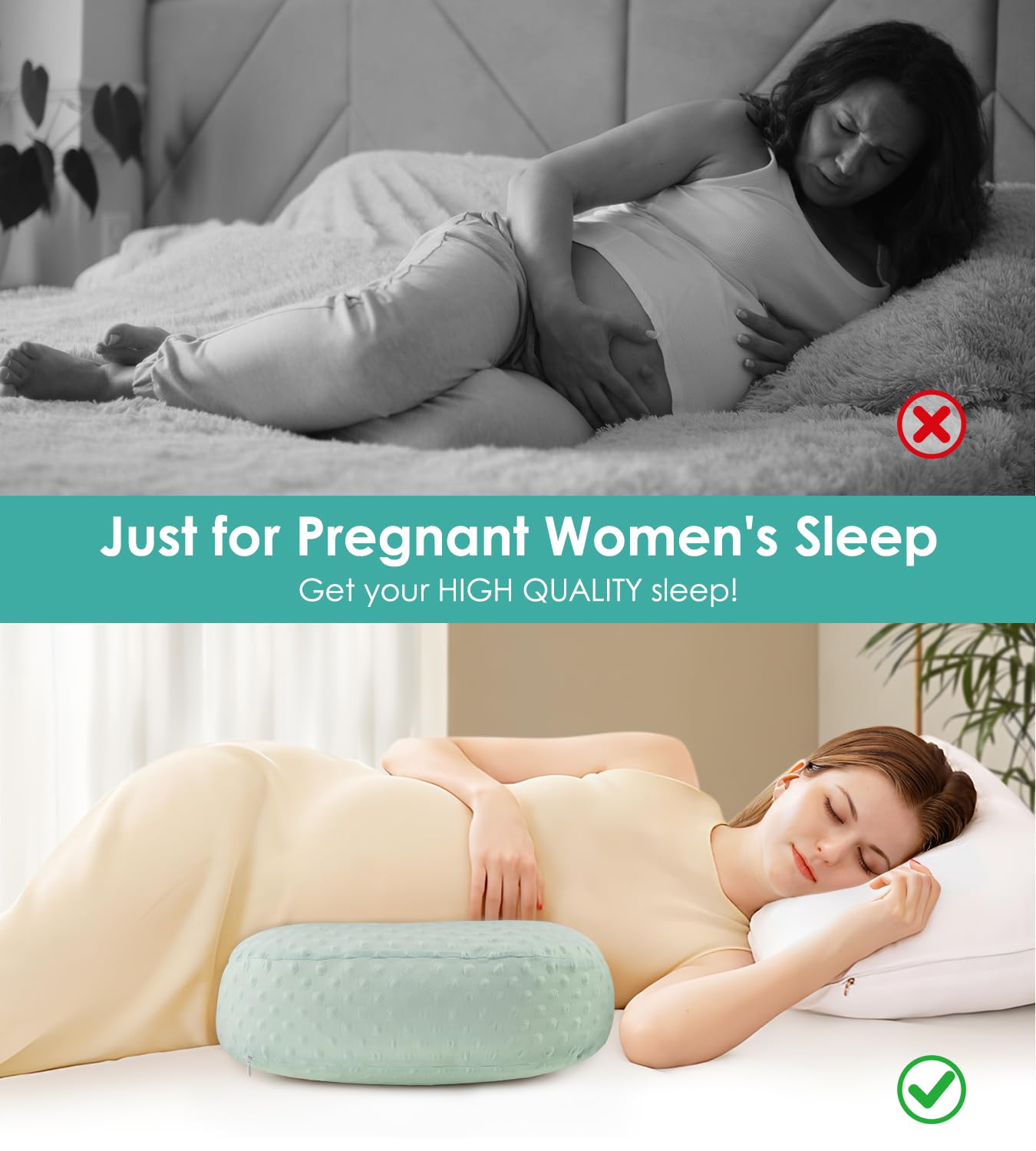 DONAMA pregnancy pillow removable cover keeps sleeping environment clean and easy to care for