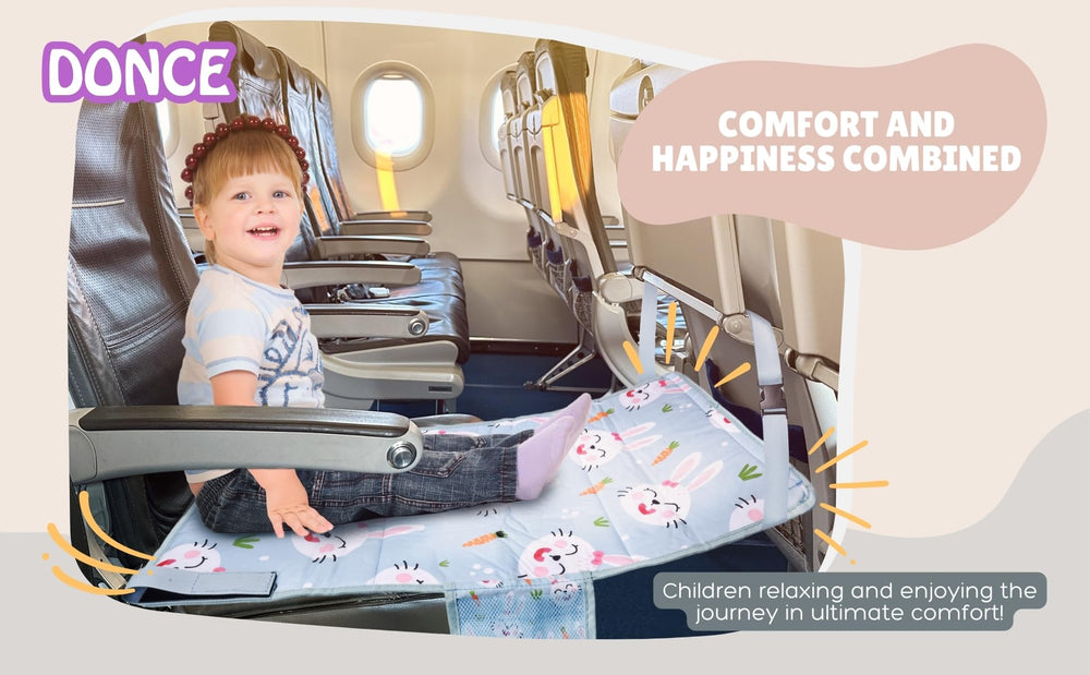 DONCE toddler airplane bed with Velcro straps for quick, secure setup.