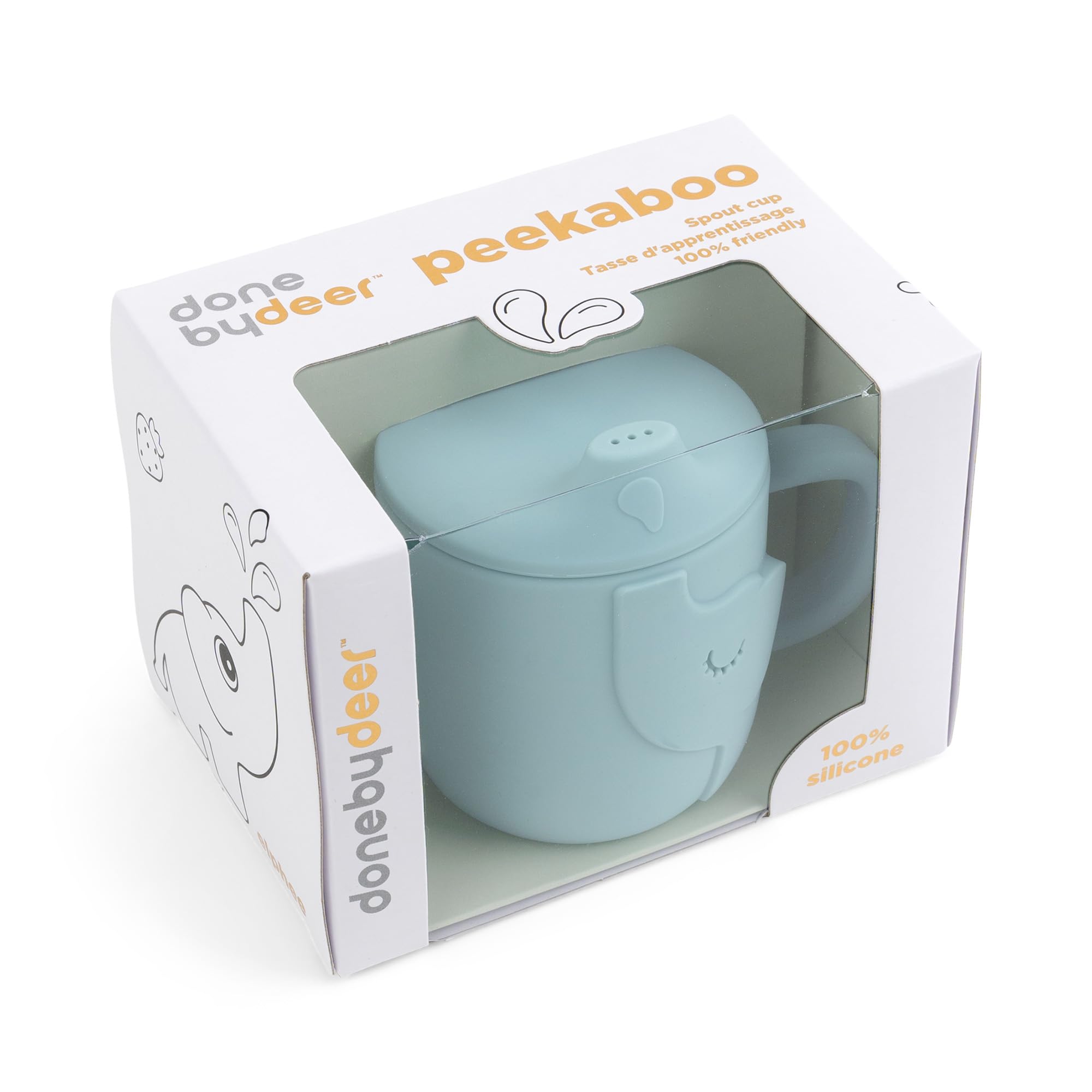 Done by Deer Elphee blue two-handle cup ready for learning grip