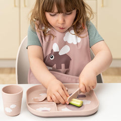 Done by Deer Foodie plate non-slip base keeps meals steady.