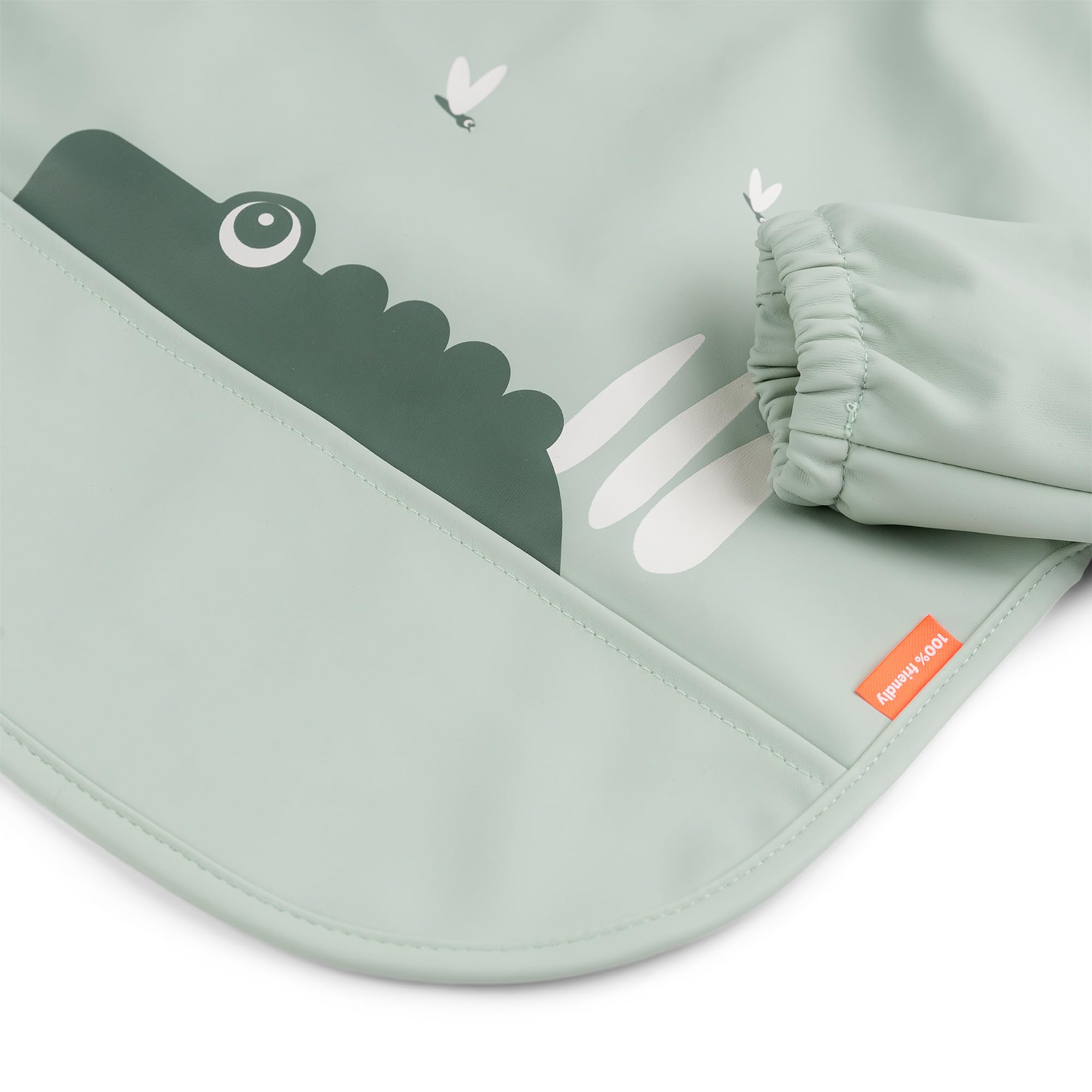 Done by Deer lightweight bib image emphasizing easy wipe-clean care