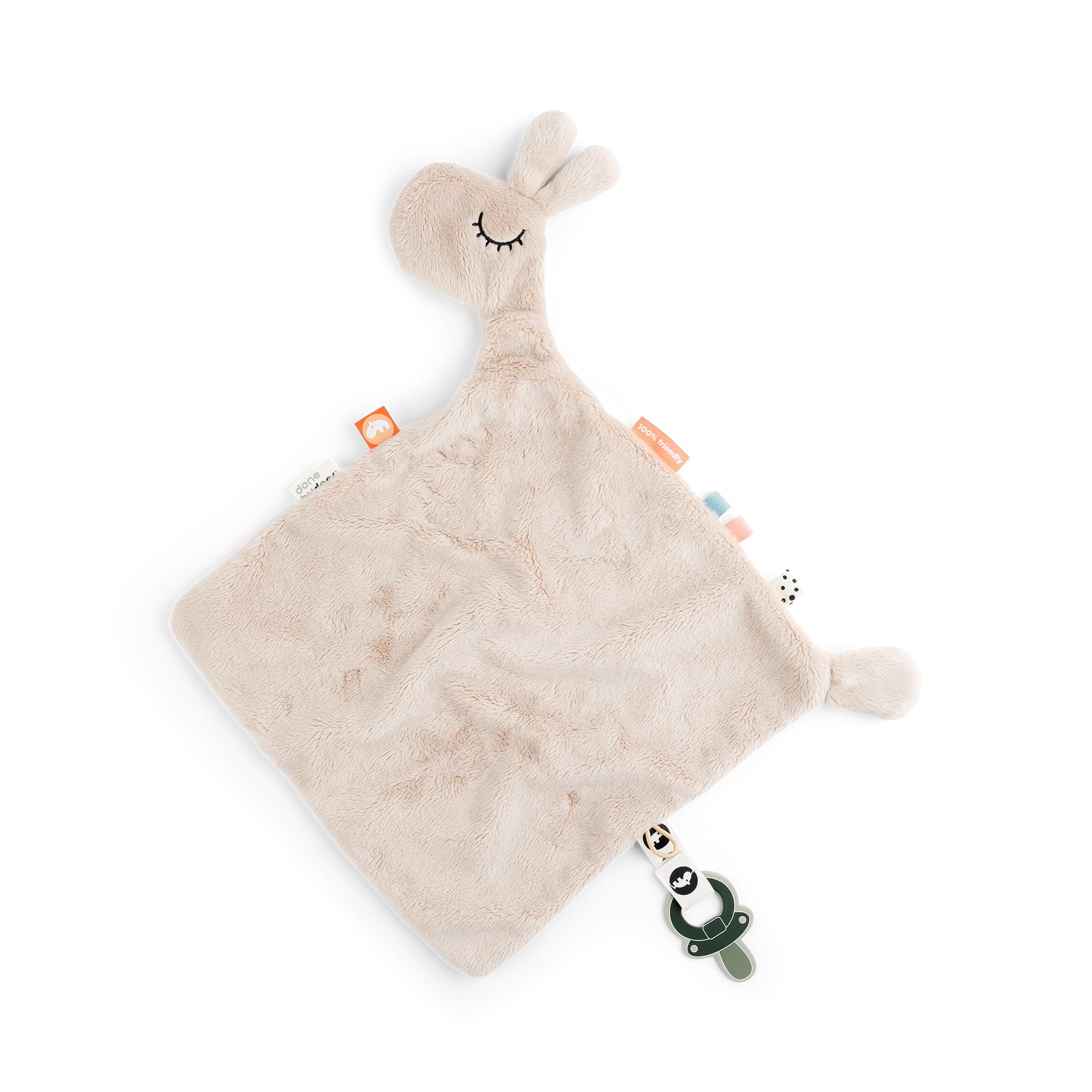 Done by Deer pacifier clip Velcro keeps soothers close and accessible.