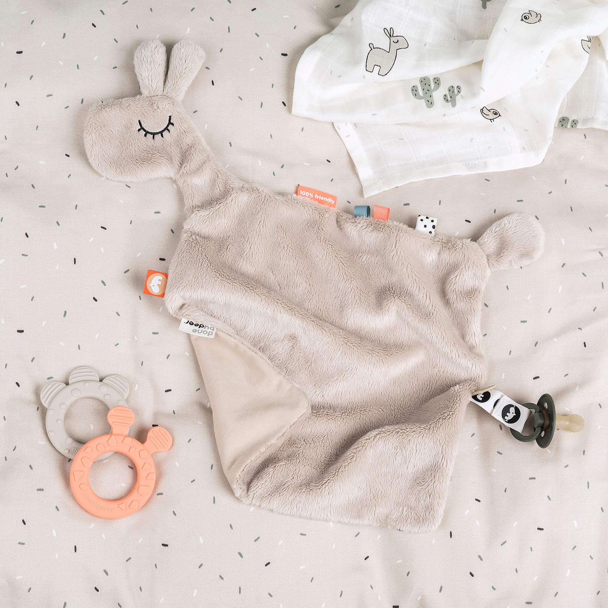 Done by Deer sand color complements nursery décor while remaining versatile for play.