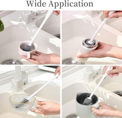 Donkabarie silicone long-handle bottle brush interior cleaning