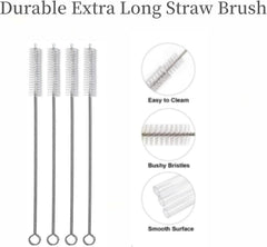 Donkabarie straw cleaning brushes 12-inch six-pack in use