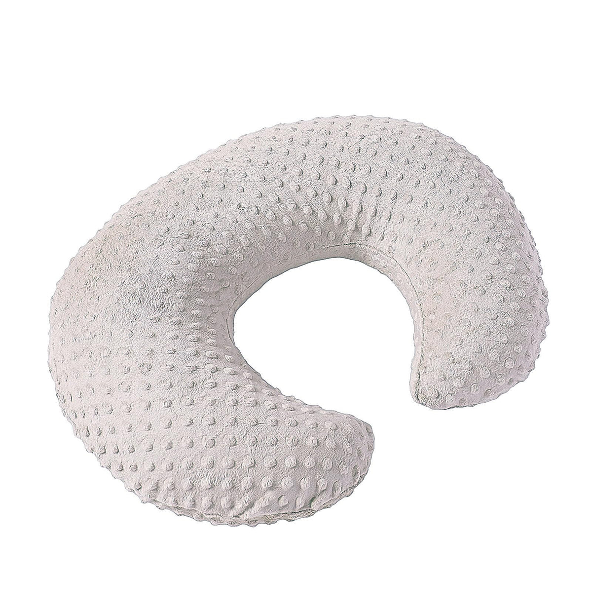 DONOMILO Dots Nursing Pillow Cover closeup fabric highlights plush texture for gentle baby touch