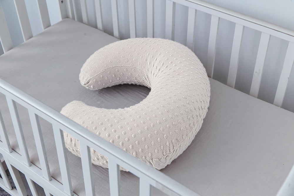 DONOMILO Dots Pillow Cover in sand color complements nursery decor and comfort
