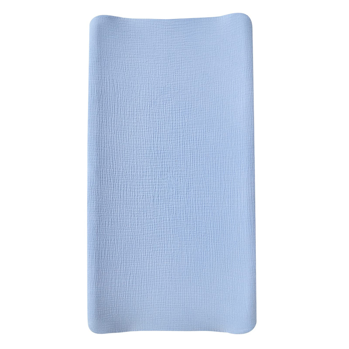 Donomilo muslin changing pad cover closeup shows breathable organic cotton comfort