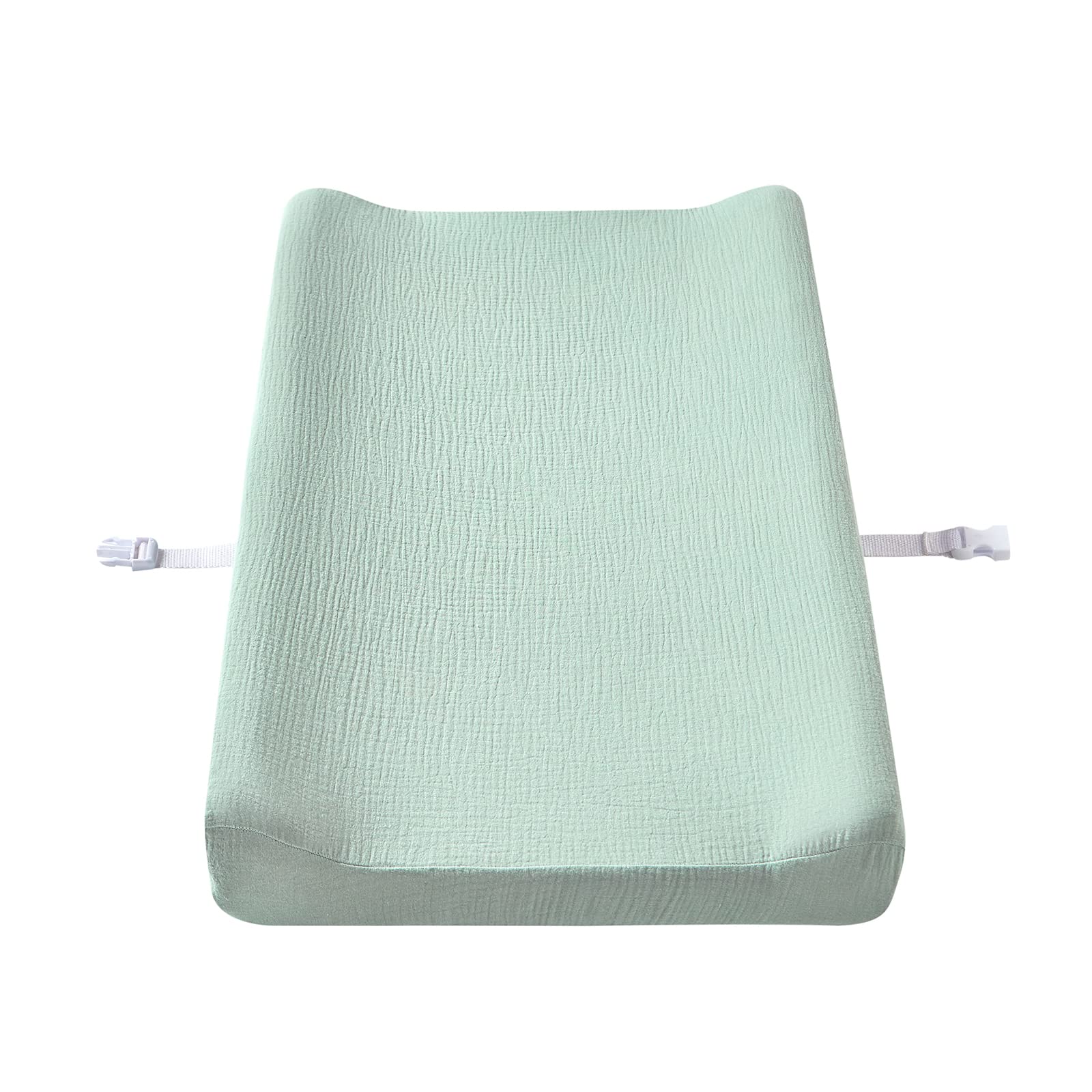 DONOMILO muslin cover strap holes for safe diaper changes with fitted pads