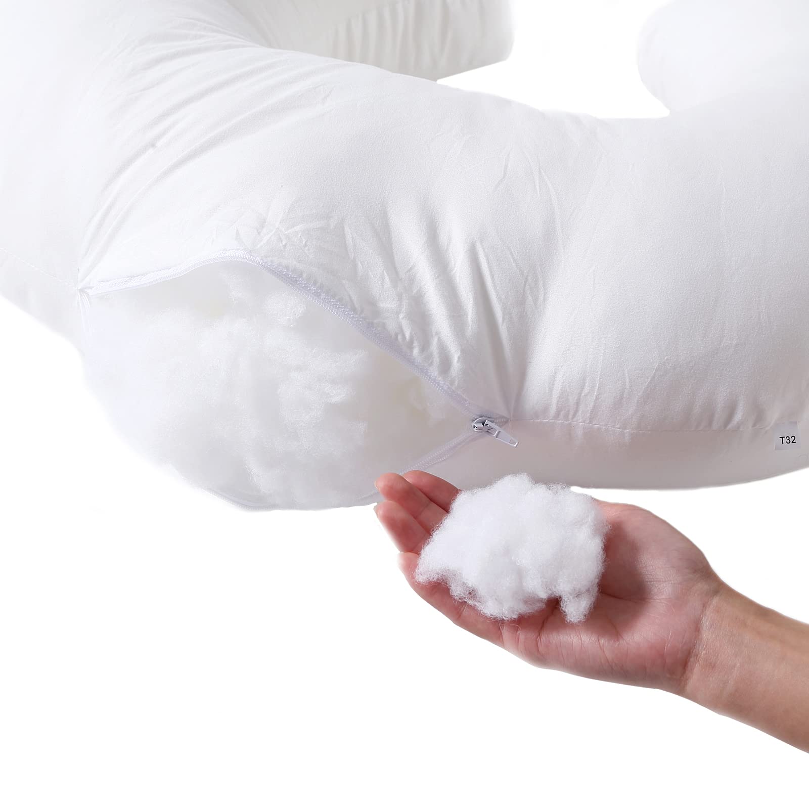 DONOMILO nursing pillow baby-feeding-position demonstrates proper alignment for comfortable feeding.