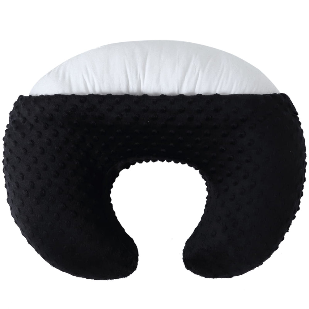 DONOMILO nursing-pillow-ergonomic-position demonstrates ergonomic breastfeeding support for mom and baby