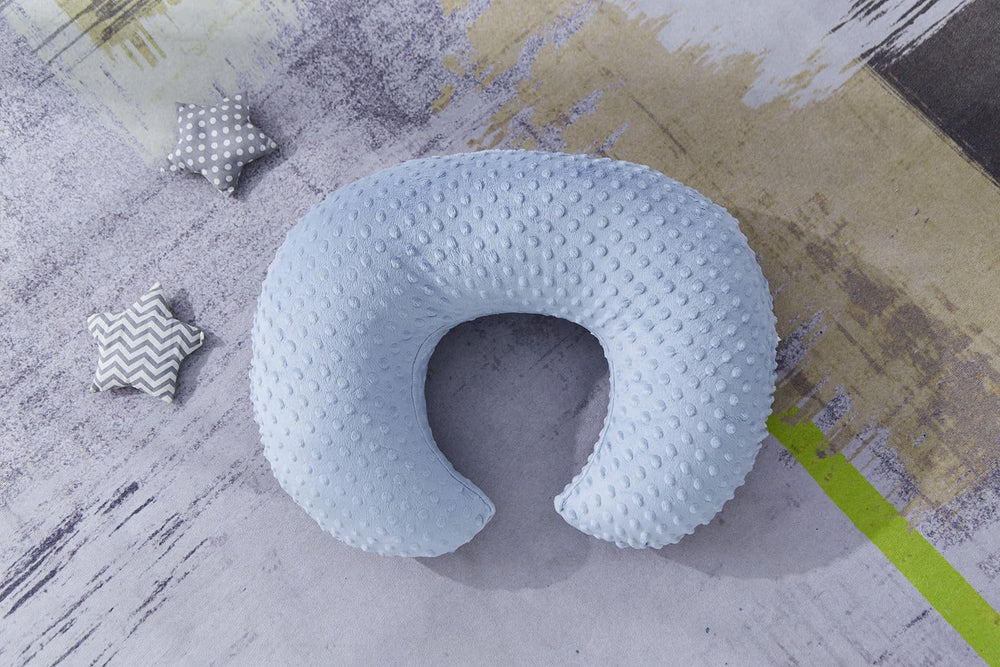 DONOMILO blue nursing pillow is a practical newborn essential for daily feeding
