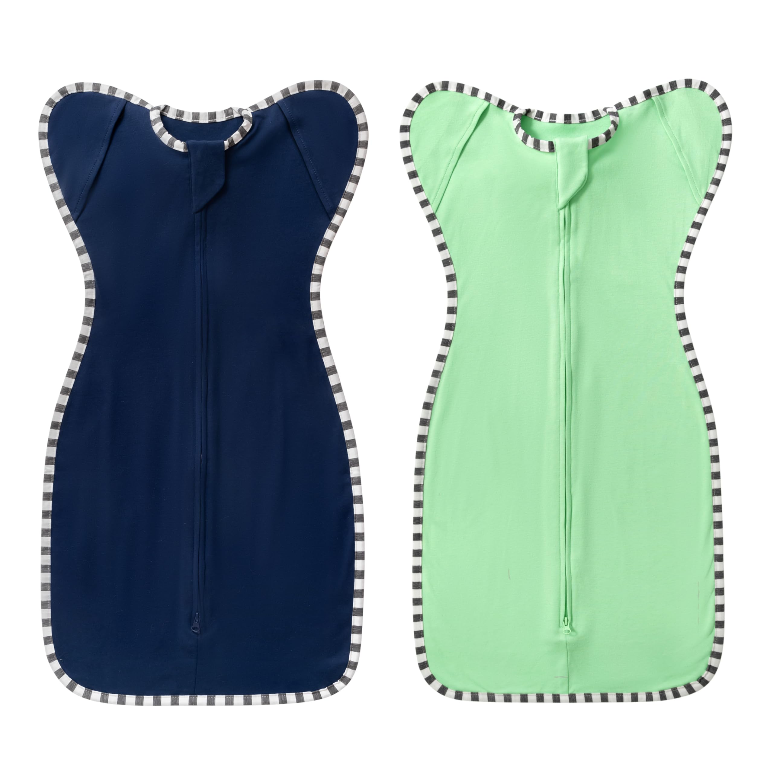 DONOMILO transition swaddle green fabric close-up for breathable comfort.