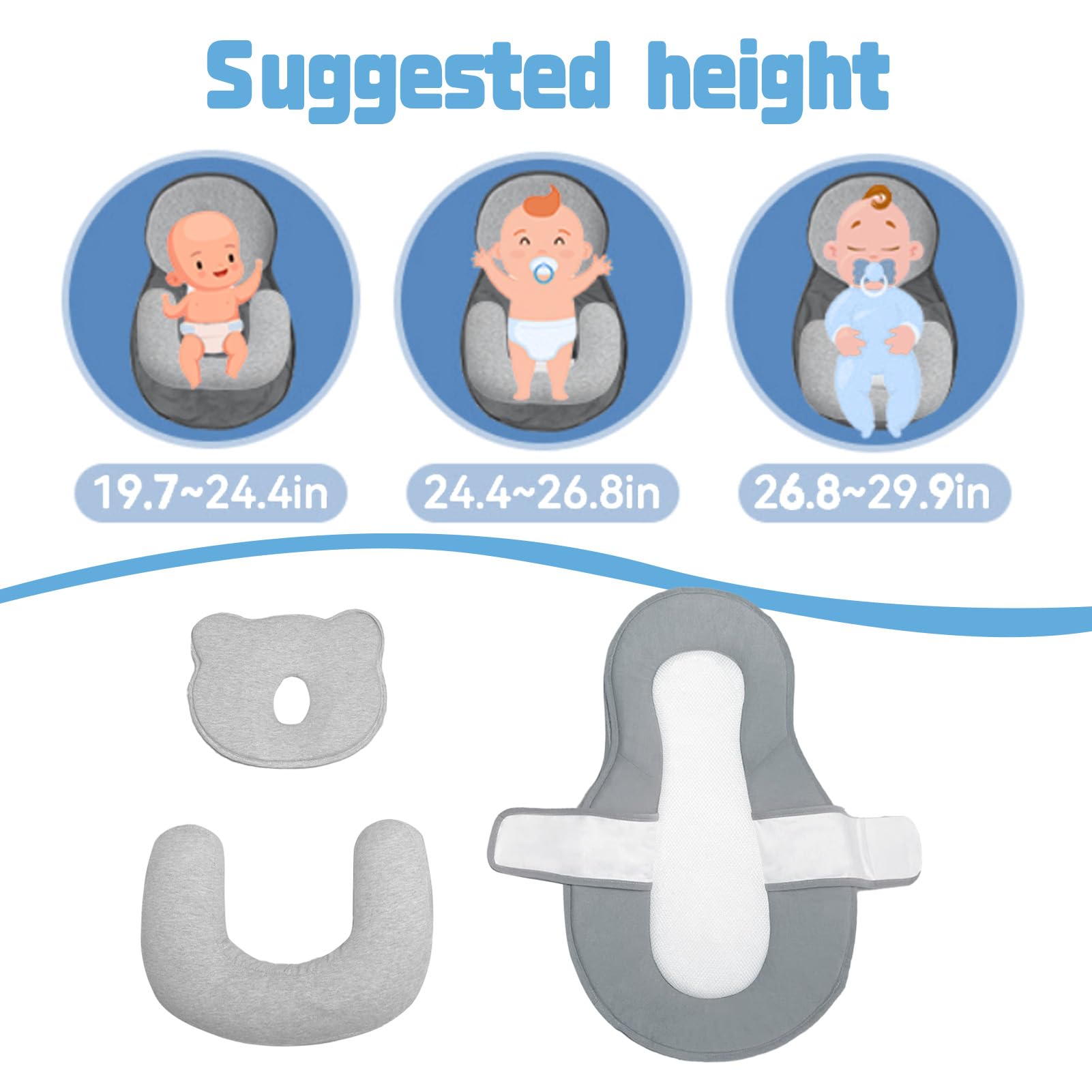 Donpemu reflux pillow 3D-air mesh promotes airflow for comfortable use in all seasons.