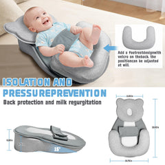 Donpemu reflux pillow with adjustable footrest adapts as baby grows during feeds.