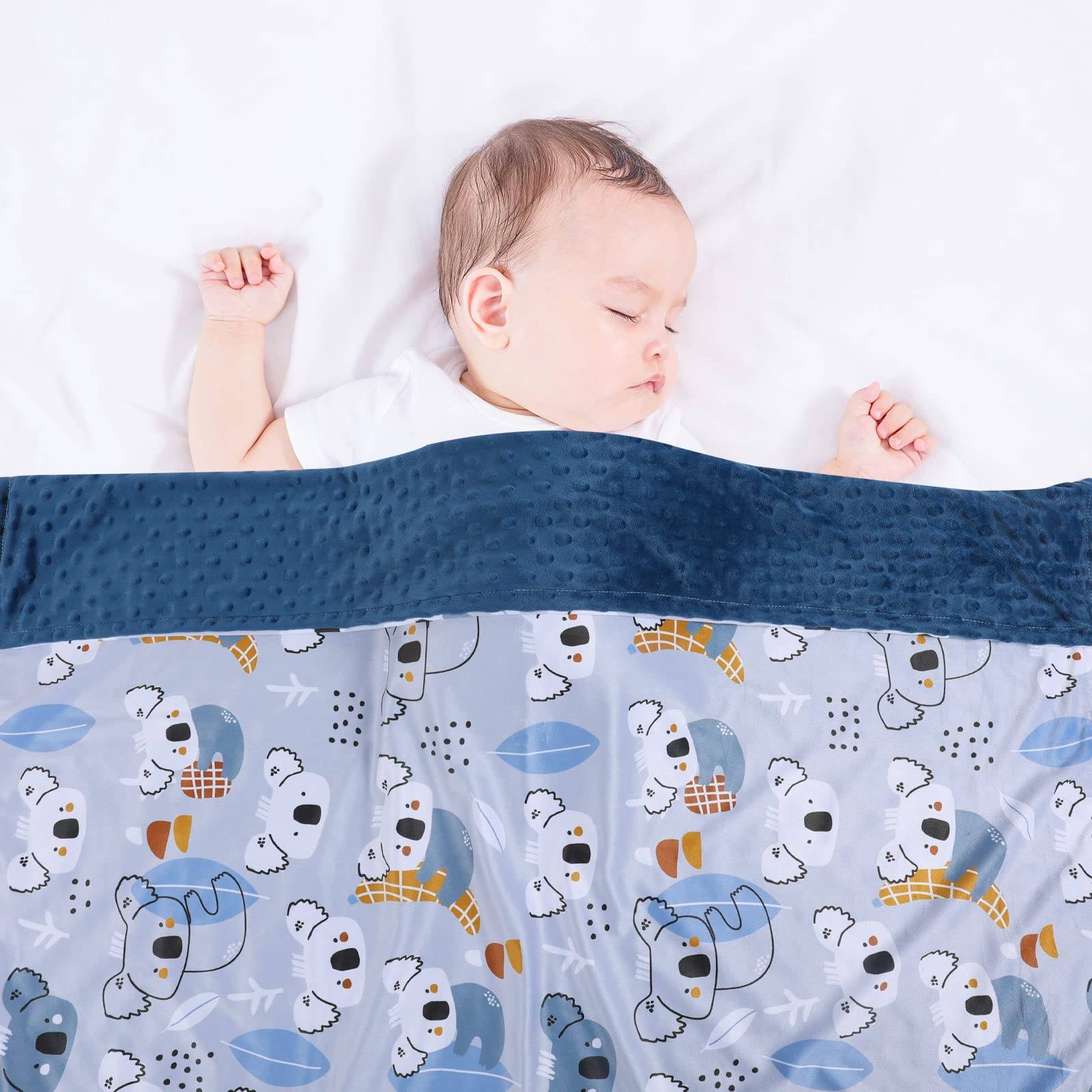 Donsonny blanket double-layer dotted backing adds breathable warmth.