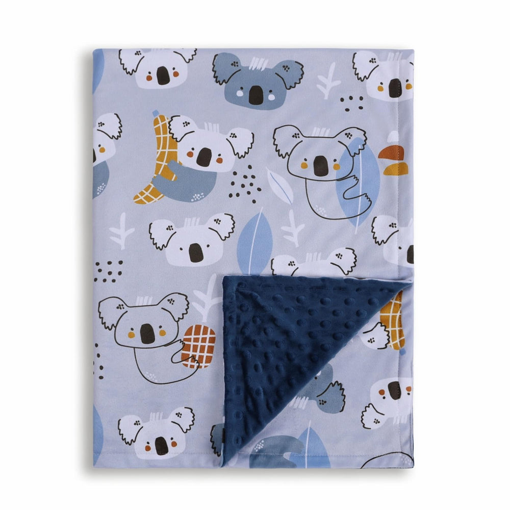 Donsonny baby blanket koala print offers cozy comfort for resting baby.