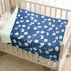 Donsonny soft Minky fleece blanket close-up showing double-sided texture for versatility.