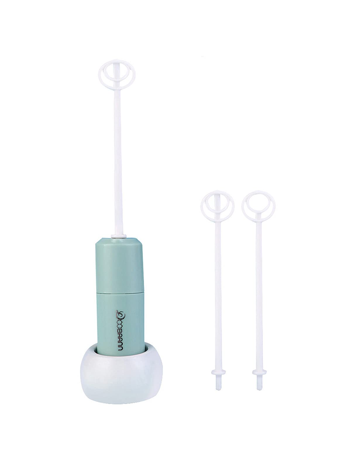 DOOBAANN handheld stirrer blue top view showing smooth formula mixing
