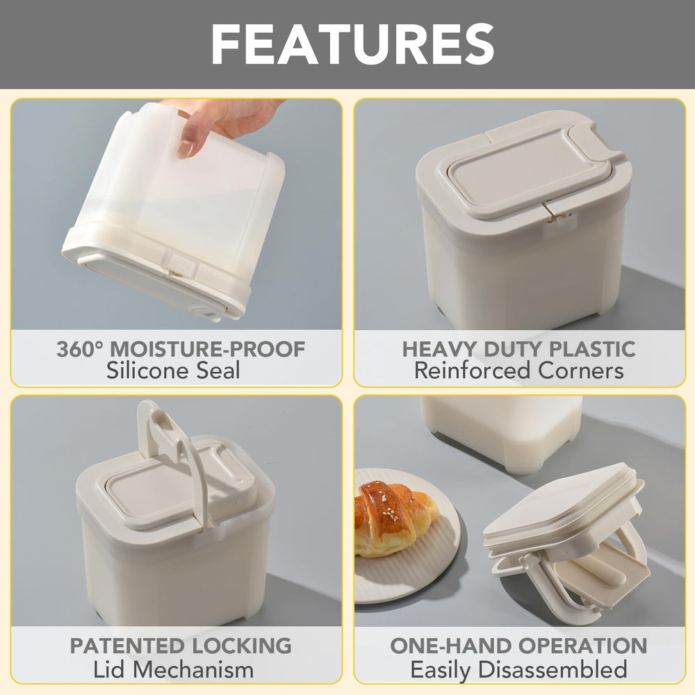 DOOBAANN shockproof baby formula dispenser lid-spoon-storage keeps the scoop clean and dry