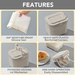DOOBAANN shockproof baby formula dispenser lid-spoon-storage keeps the scoop clean and dry