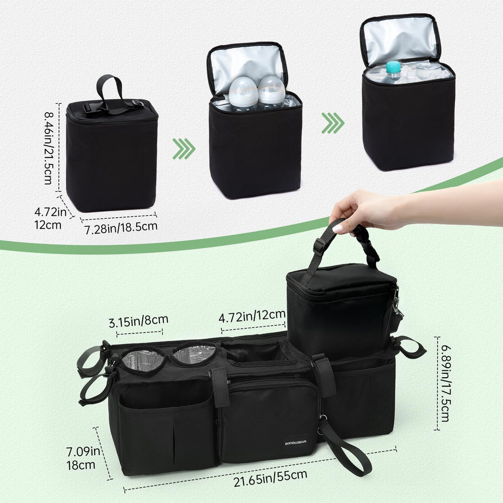 DOODLEBEAN double-stroller-organizer gift-ready design makes a thoughtful baby shower gift.