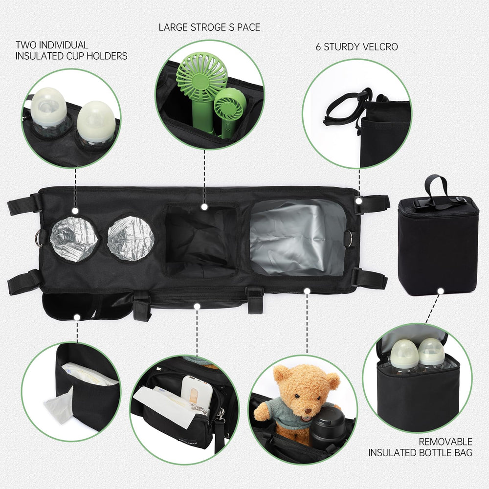 DOODLEBEAN insulated cooler bag detaches to keep bottles warm or cool.