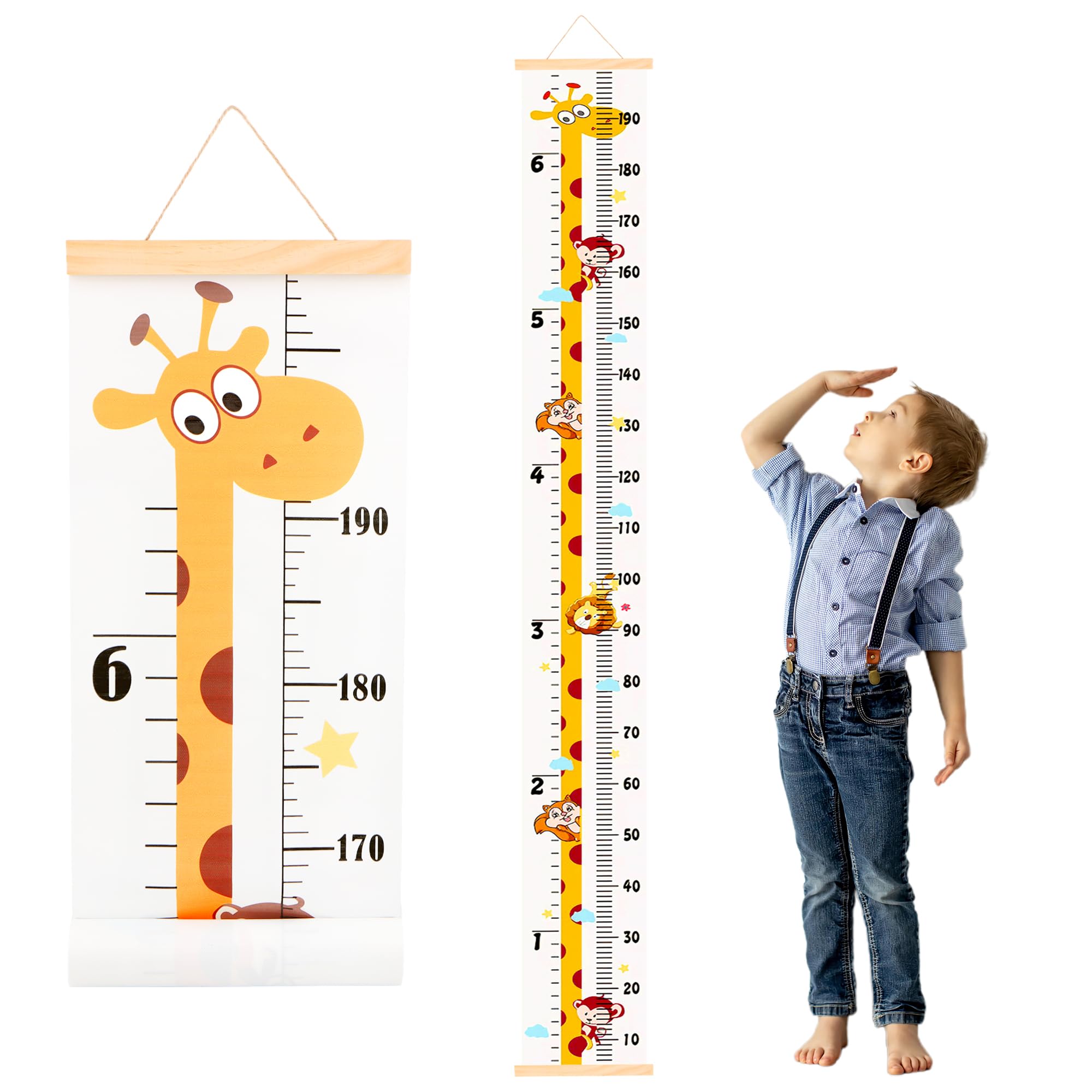 DOOLMIN height chart on wall showing 79-inch height range for kids
