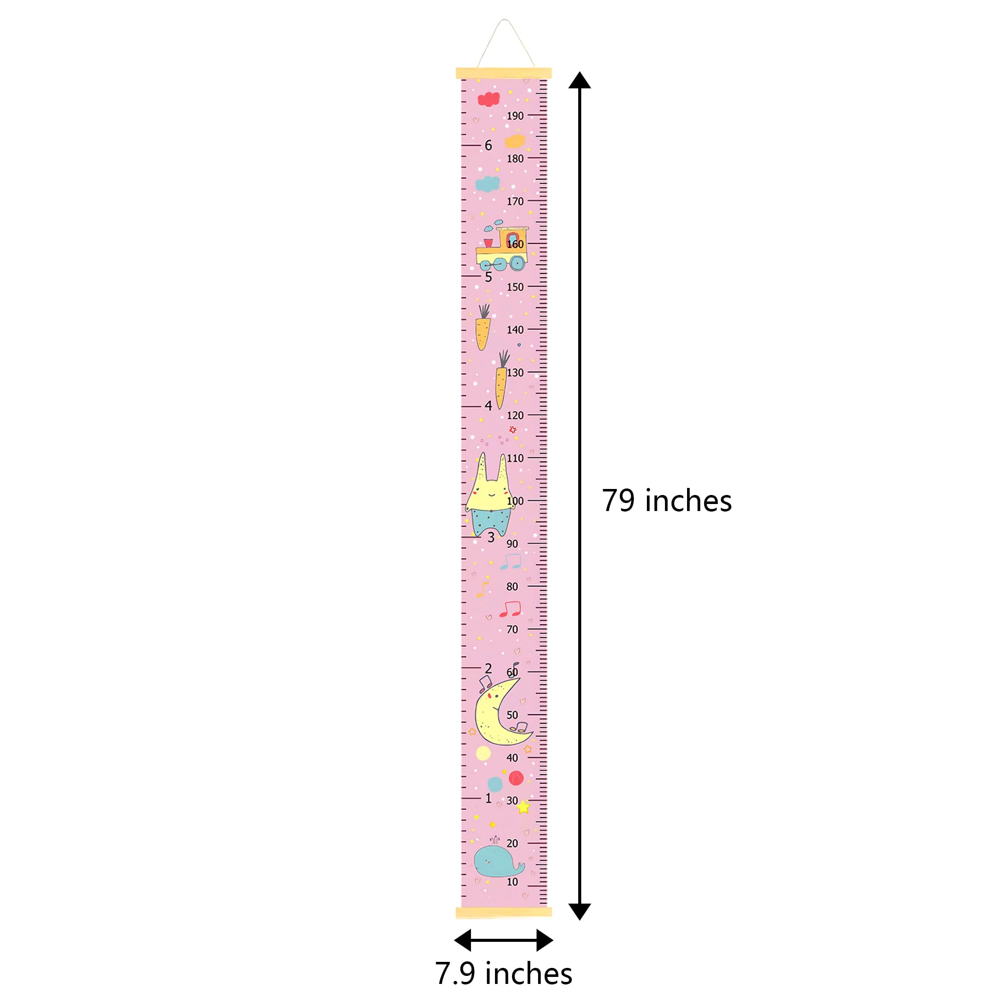 DOOLMIN nursery decor growth chart helps track milestones in a playful space