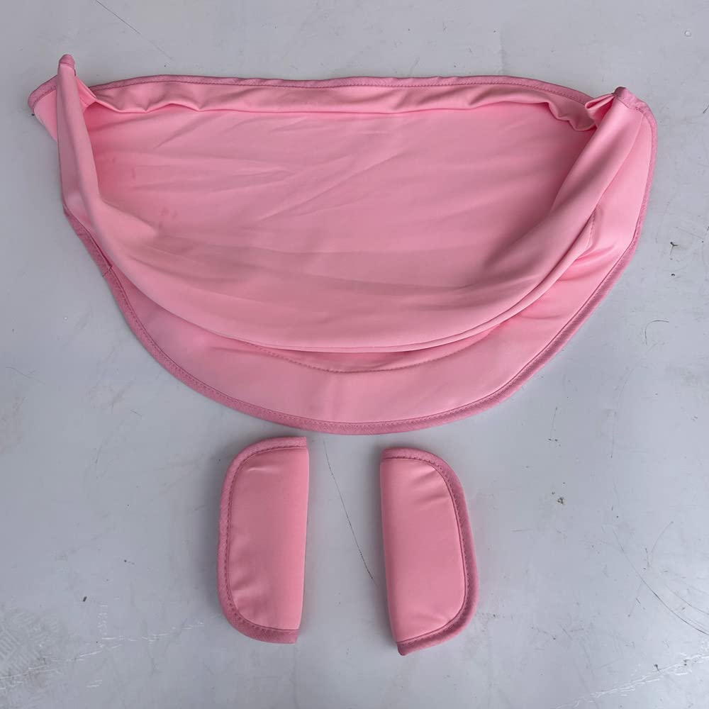 Doona canopy sunshade cover pink showing sunscreen fabric for daytime shade.