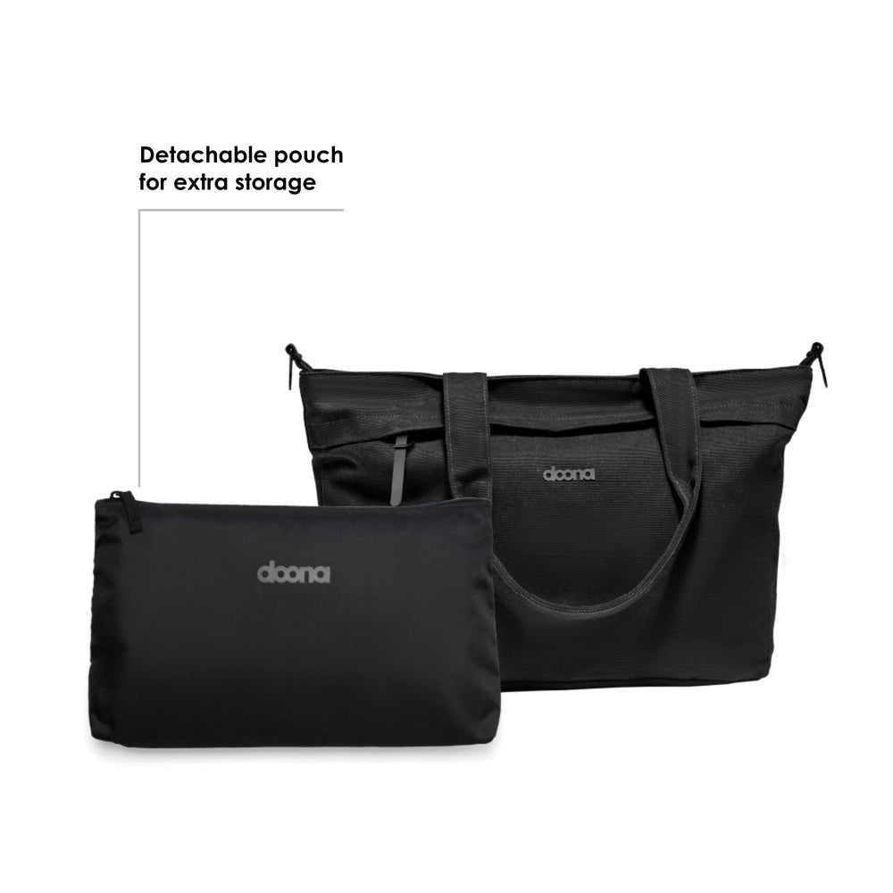DOONA Essentials Tote Bag Nitro Black foldable changing mat ready for on-the-go changes