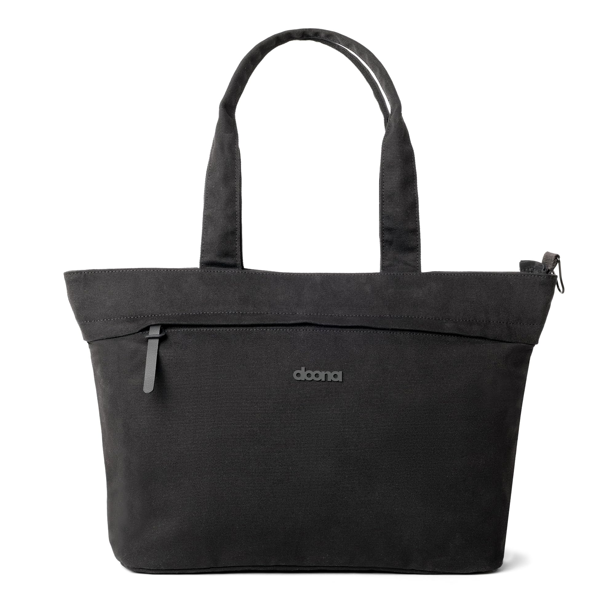 DOONA Essentials Tote Bag Nitro Black open compartments show easy access to baby items