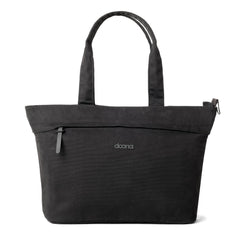 DOONA Essentials Tote Bag Nitro Black open compartments show easy access to baby items