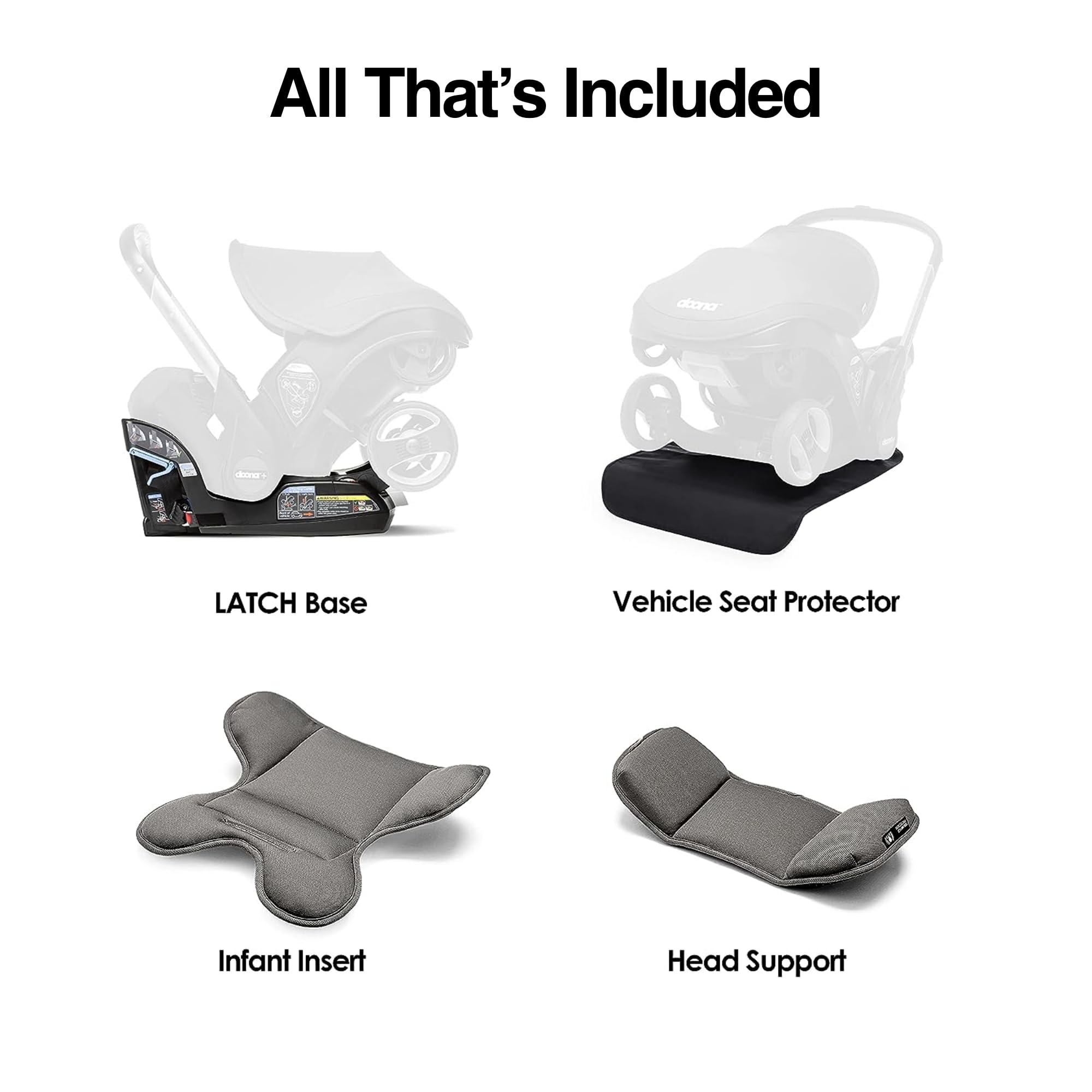 DOONA essentials tote included for convenient on-the-go gear.