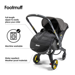 Doona Footmuff removable lined blanket adds warmth during stroller rides