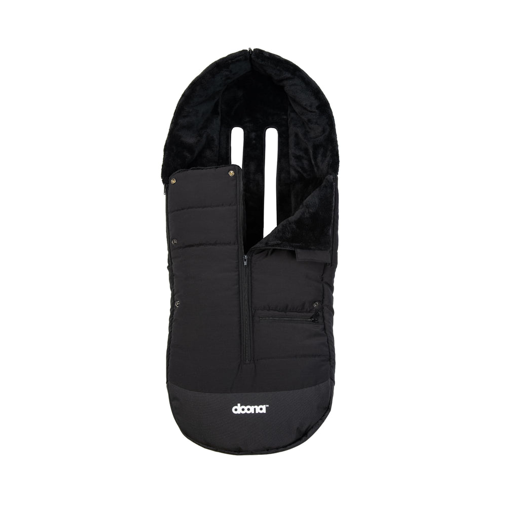 Doona Footmuff water-repellent fabric keeps gear dry in wet weather