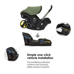 Doona Latch Base level indicators help verify correct installation and positioning.