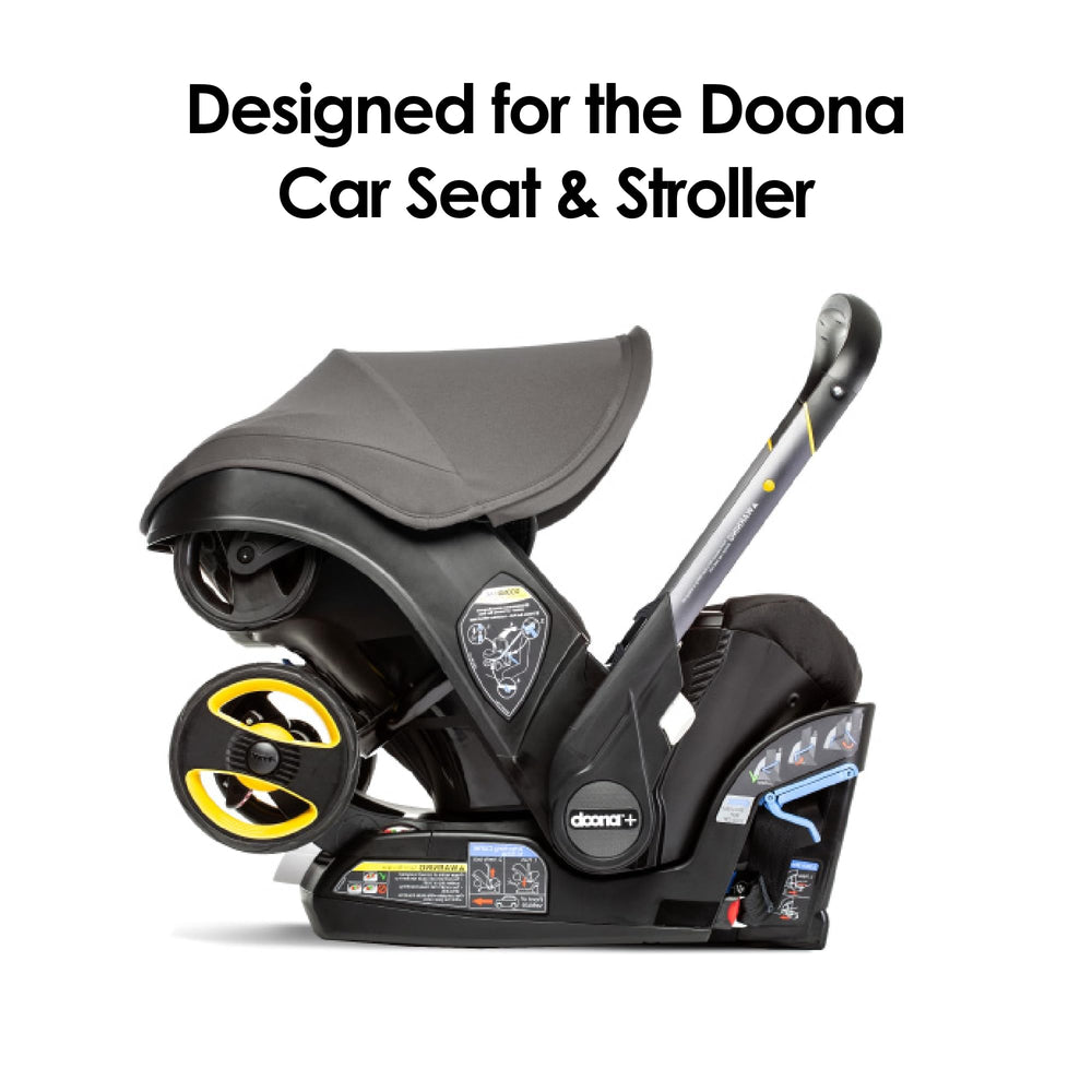 Doona Latch Base rear-facing-only design supports infant travel safety.