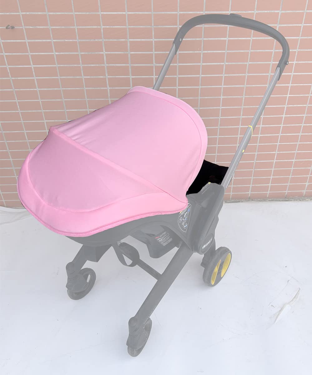 Doona machine-washable sunshade and seat cushion pink simplify cleaning after busy days.