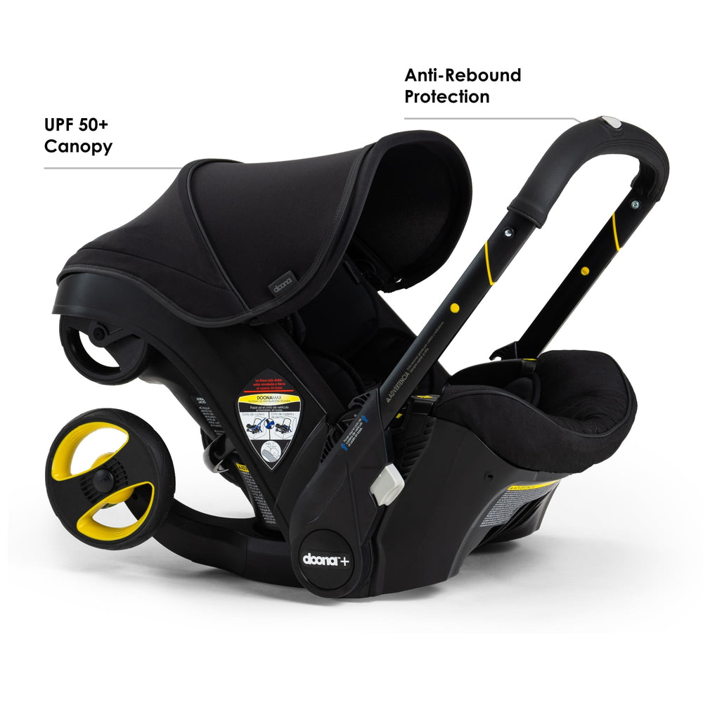 DOONA Midnight Edition stroller-fold captures quick transition from car seat to stroller