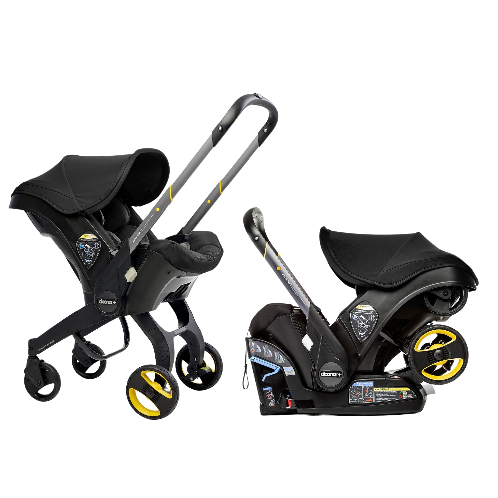 Doona Nitro Black car seat with sleek design for smooth transitions