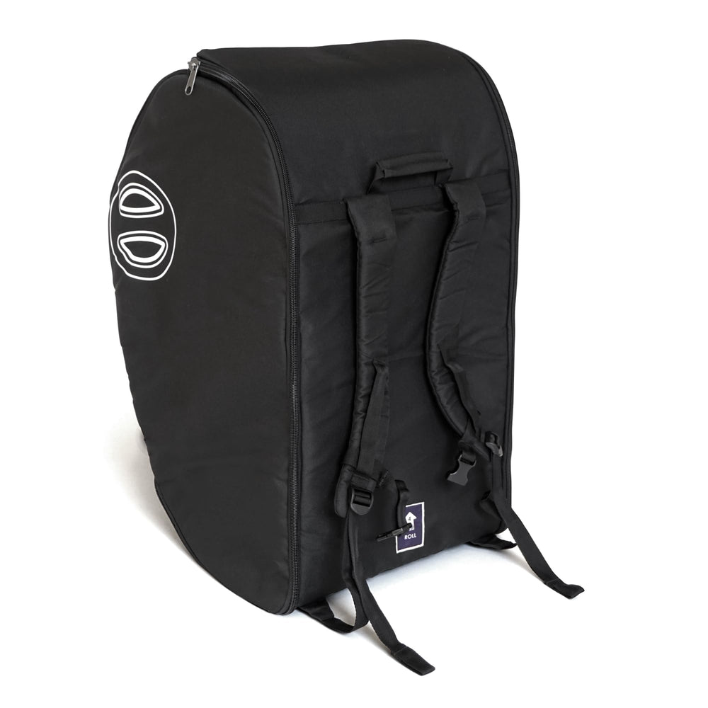 DOONA padded travel bag black front view protects your stroller during travel.