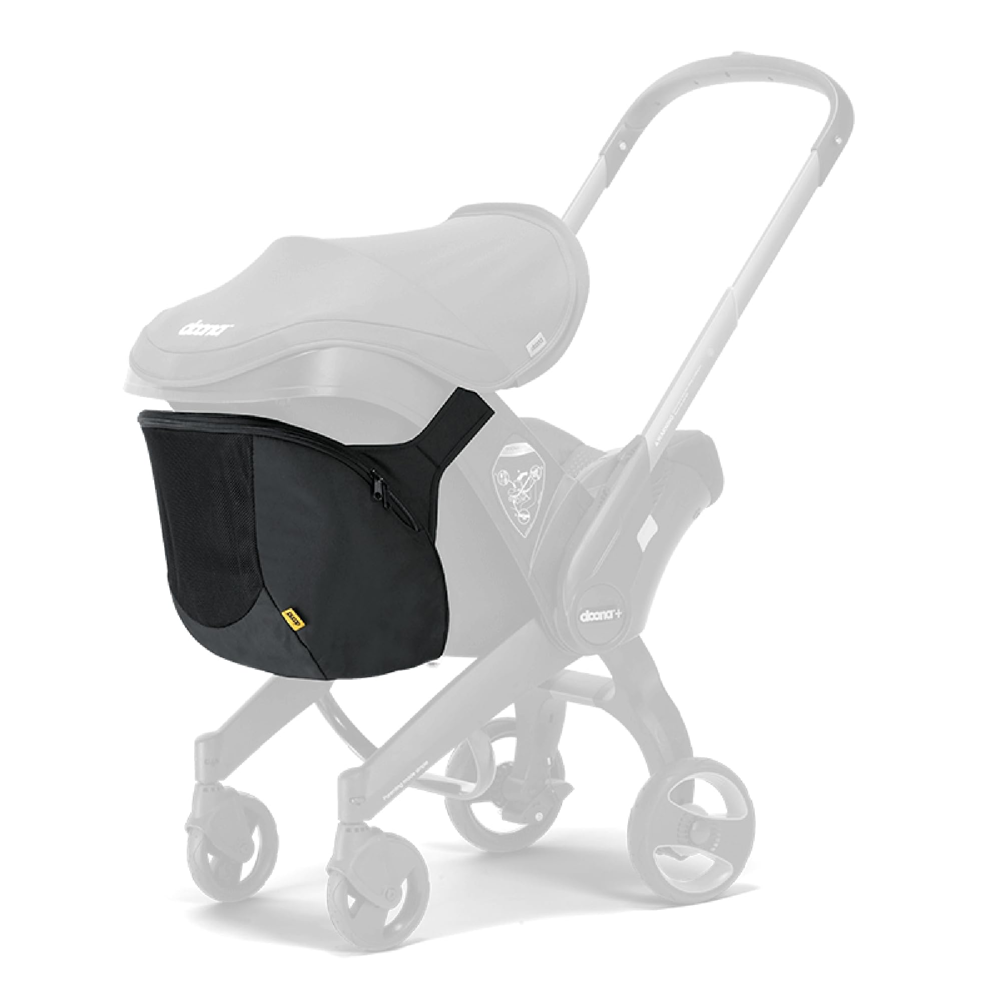 DOONA Snap-On Storage back view for extra stroller organization.