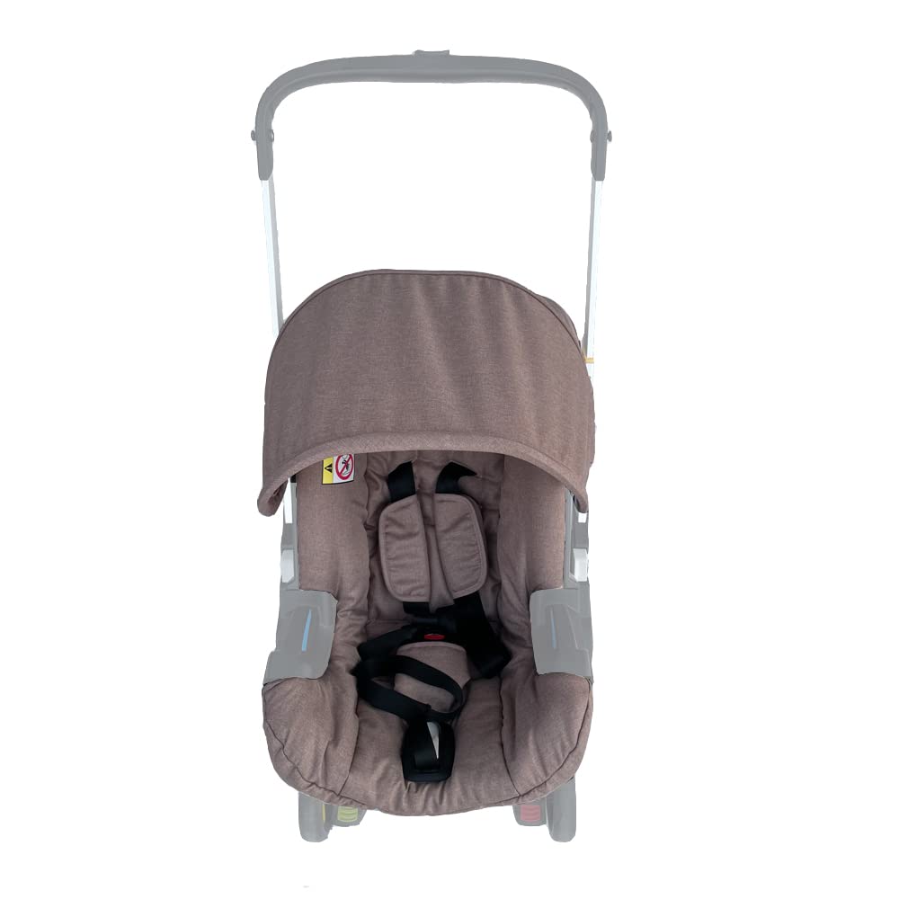 Doona stroller accessory ready-for-use beige image conveys portable, ready-to-go solution.