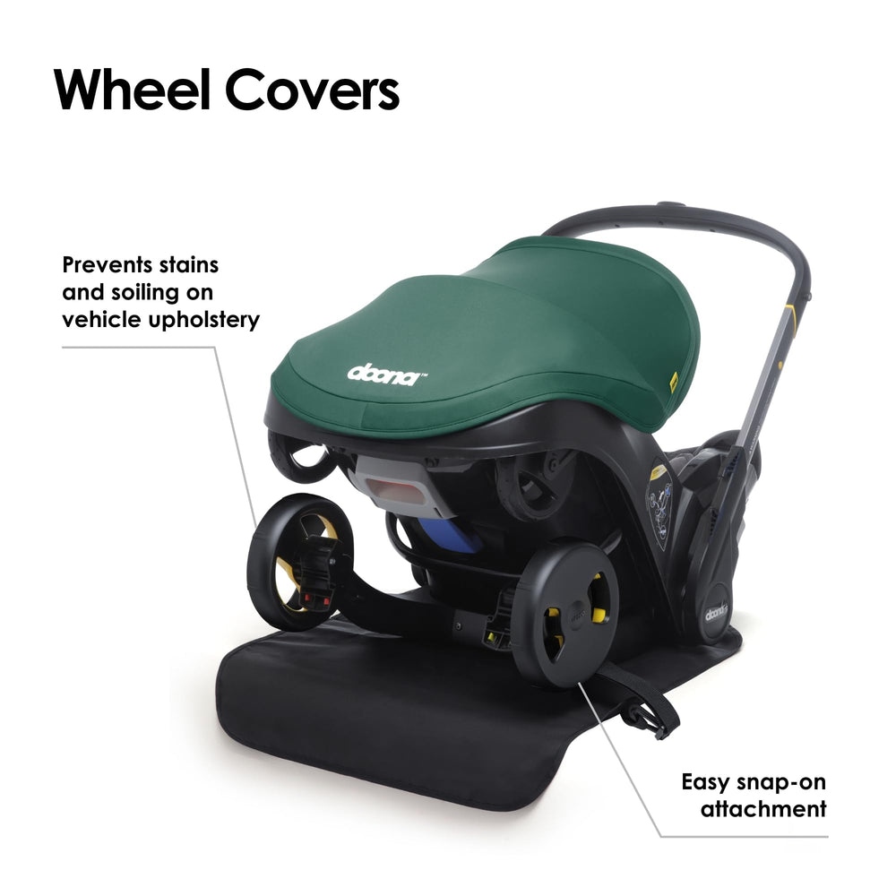 DOONA wheel covers protect your vehicle interior from dirt and stains during daily errands.