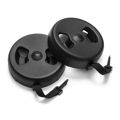 DOONA wheel covers snap on securely to protect your car interior from stains while traveling.