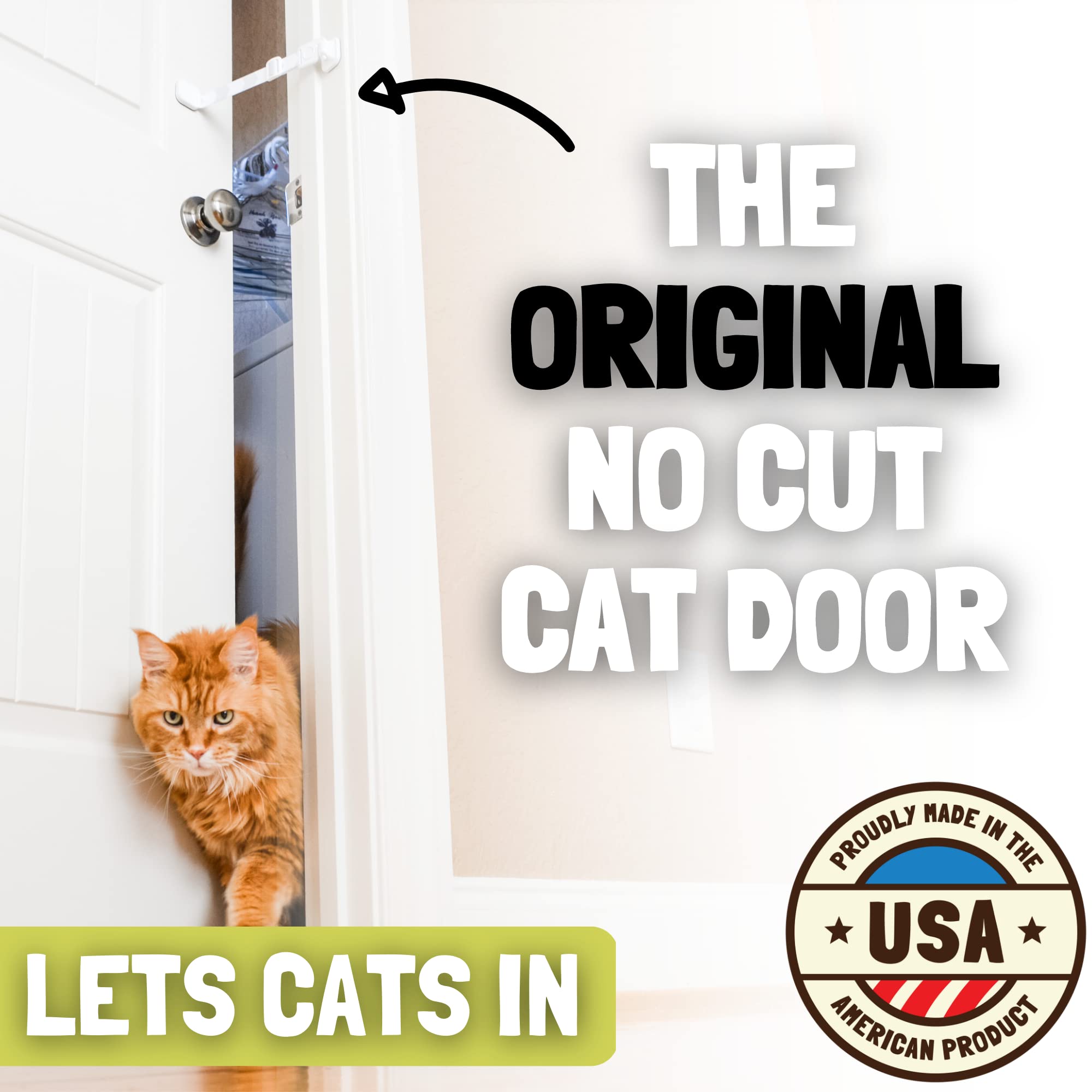 Door Buddy cat litter door compatibility demonstrates keeping doors ajar safely.