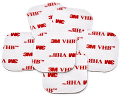 Door Buddy replacement adhesive 6-pack adhesive pieces close-up demonstrating strong 3M VHB bonding.
